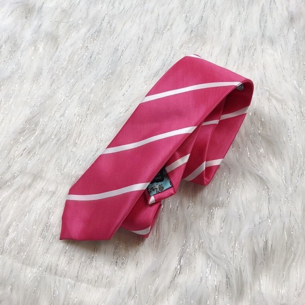 Frederick Thomas London Red Striped Tie